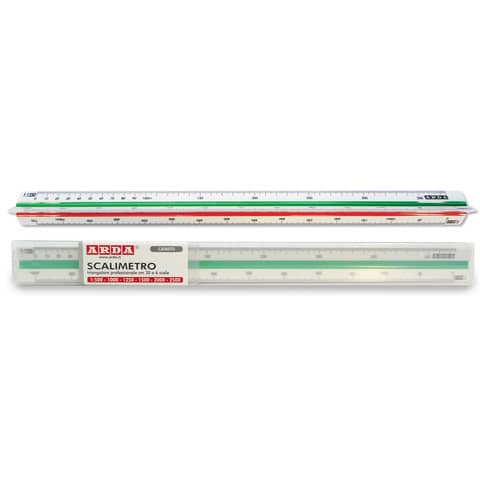 Scalimetro 30 cm Arda uso catasto 1:500 - 1000 - 1250 - 1500 - 2000 - 2500 - 111